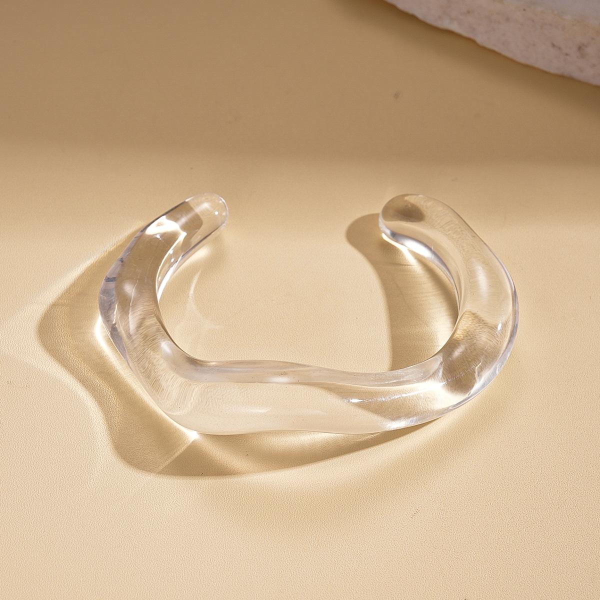 Европейский и американский акриловый неровный геометрический витой открывающийся браслет Богемные ретро украшения