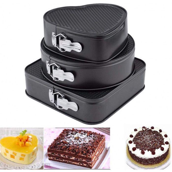 Lot de 3 moules démontables - Fond amovible Secret de Gourmet