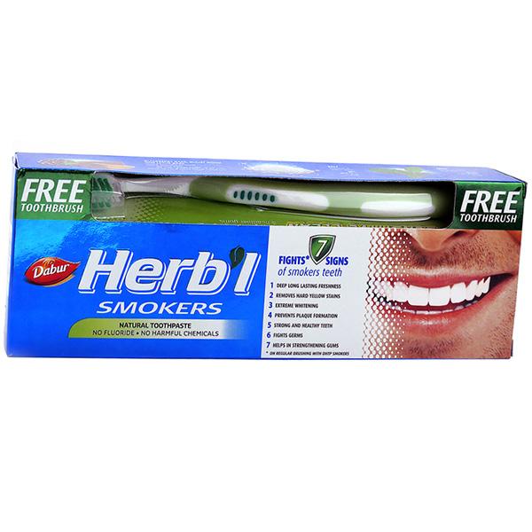 

Зубна паста для курців, Herbal Anti Smoking Toothpaste, Dabur 150г (43634105) 150g