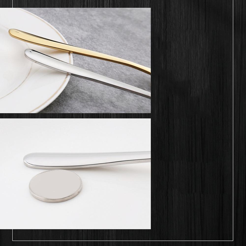 2Pcs Rustless Steel Soup Spoon Comfort‑grip Moderate Deep Household Scoop Mirror‑polished Solid Handle Soup Utensil Hot‑pot