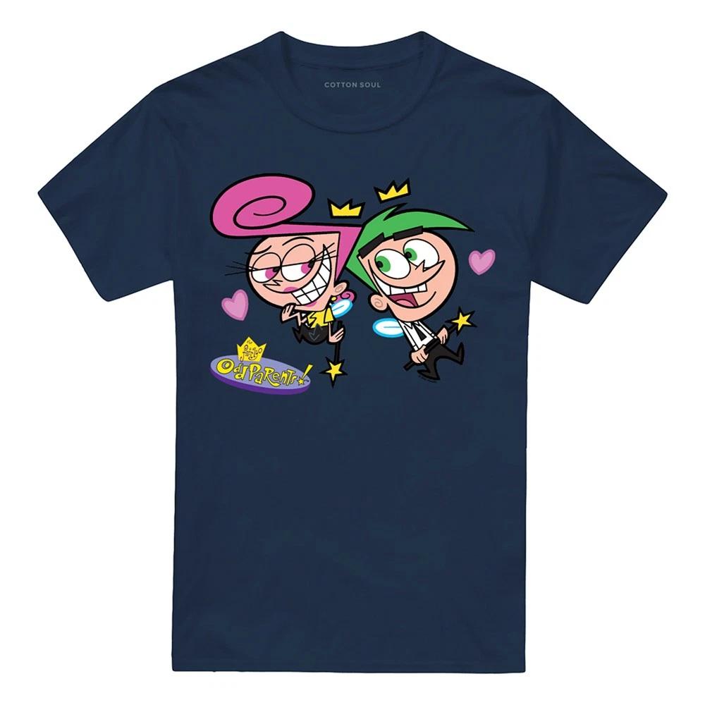 

Fairly Odd Parents Wanda And Cosmo In Love 100% Cotton T-shirt Mens Tees Top S-5XL, Navy XL