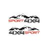 2x Car Pickup Off Road Body Sticker Decal Vinyl Black 4X4 Mountain Sport Letter