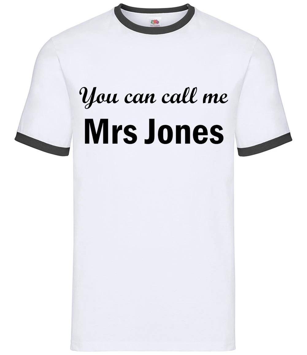 Mrs Jones - Mens Ringer - Tom Singer Wife Welsh Music Gift L