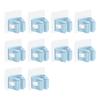 10Pcs Mop & Broom Plastic Holder with Strong Adhesive Traceless Punch-free Non-slip Support Hook Wall Mounted Bathroom Kitchen Mop Storage Hanger