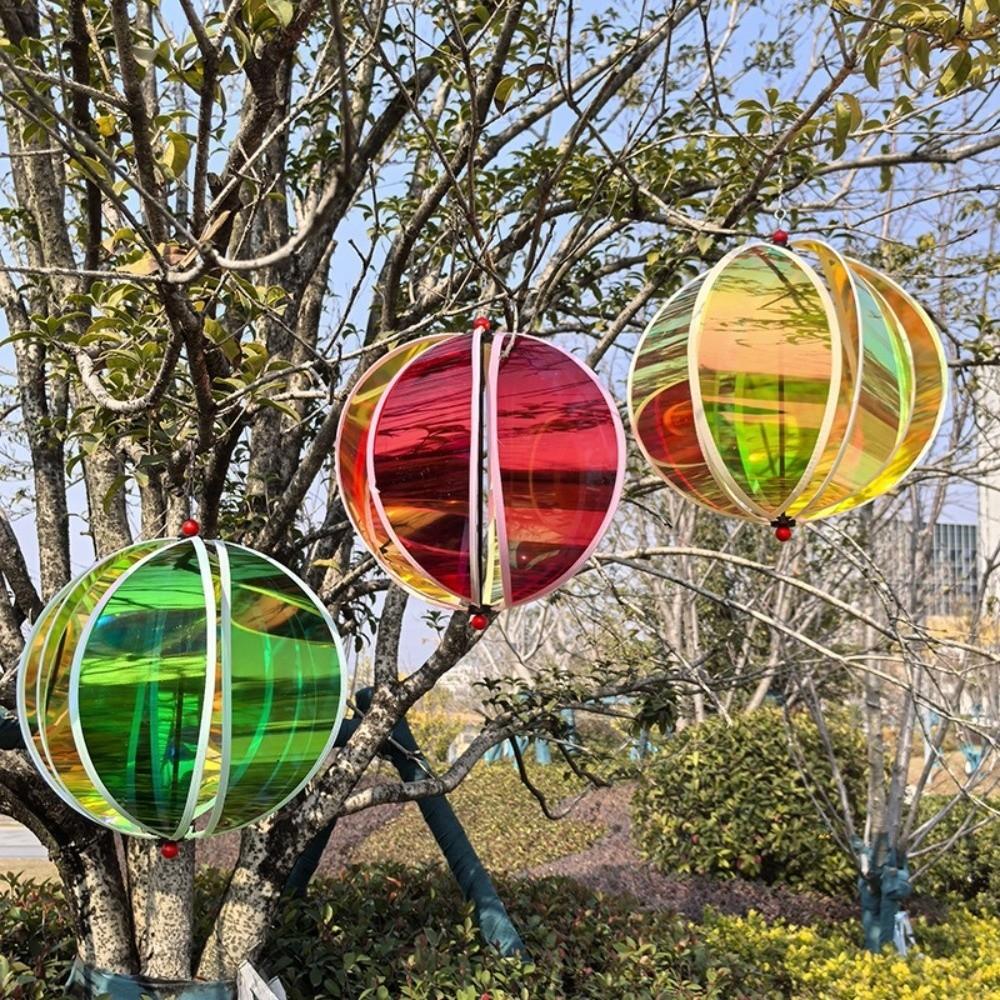 Transparent Material Hot Air Balloon Wind Spinner Plastic Material Fantasy Style Windmill Decoration Handmade Craft