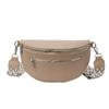PU Solid Color Zipper Waist Packs Soft Popular Fashi 2026 Hot Selling Stitching Simple Casual Commuting Crossbody Bag