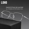 LOHO Ultra-light Titanium Anti-Blue Light Square Frame Glasses