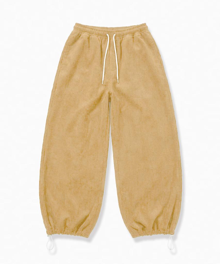 FUZZY SCAN Bear Corduroy Wide Pants