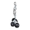 Black Cherry Pendant Charm for Women's Exquisite Internet-famous Crystal Cherry Bag High-Grade Accessories Bag Charm