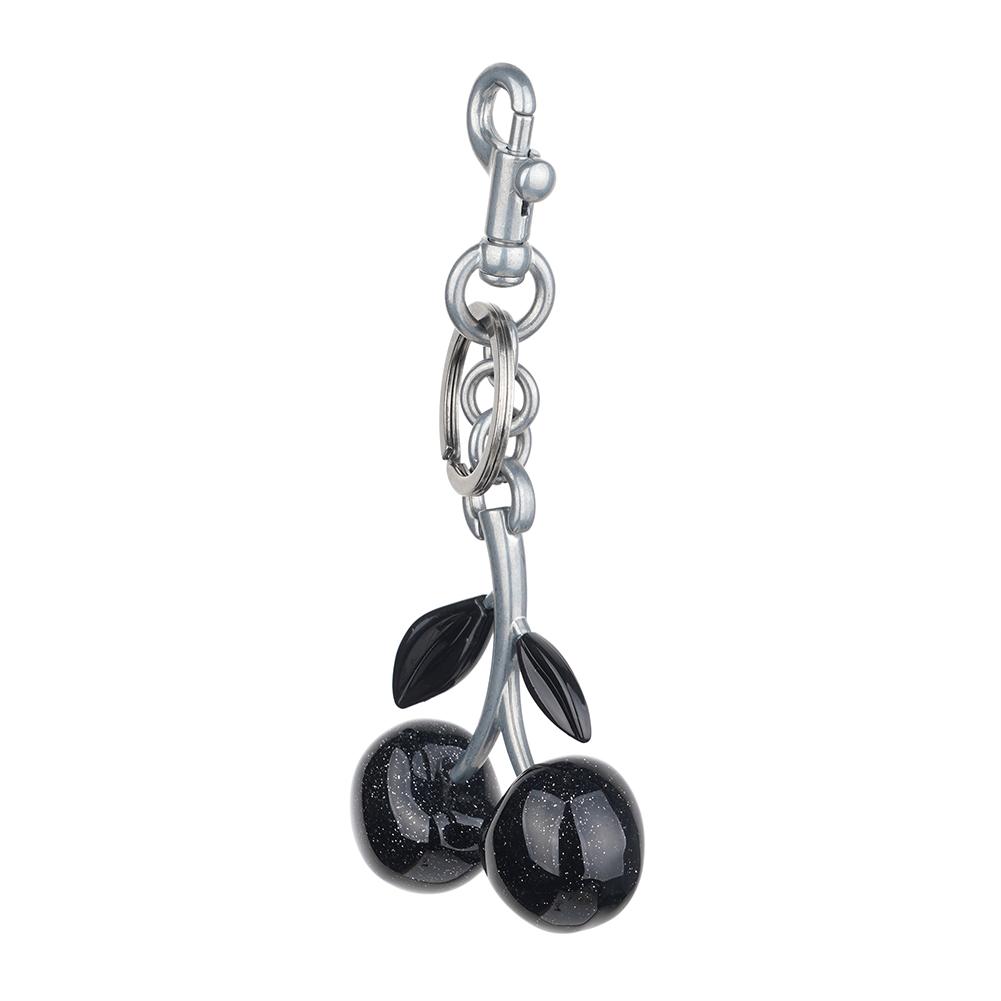 Black Cherry Pendant Charm for Women's Exquisite Internet-famous Crystal Cherry Bag High-Grade Accessories Bag Charm