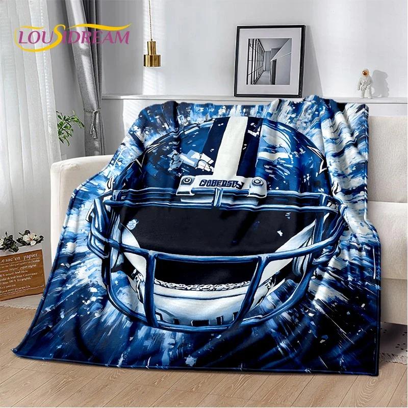 Cartoon 2025 Rugby Field Rugby American Football Soft Blanket,Soft Throw Blanket for Home Bedroom Bed Sofa Travel Cover Child