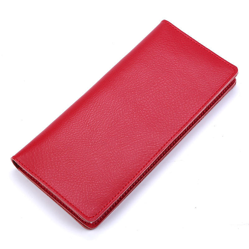 Women Wallets Ultra-Thin Genuine Leather Wallet - Long Clutch, Coin Pouch & Card Holder