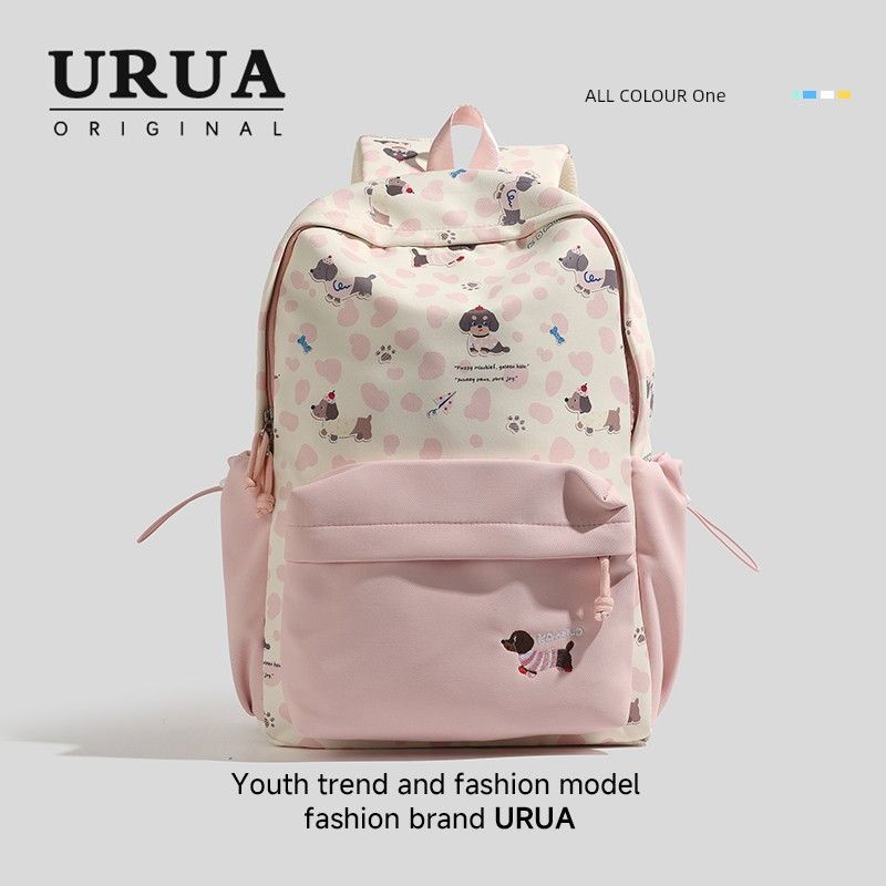 

Junior High School Student Schoolbag Ins Niche Girl Large Capacity Lightweight Backpack Good-looking Cute Schoolbag Women High School Student Pink