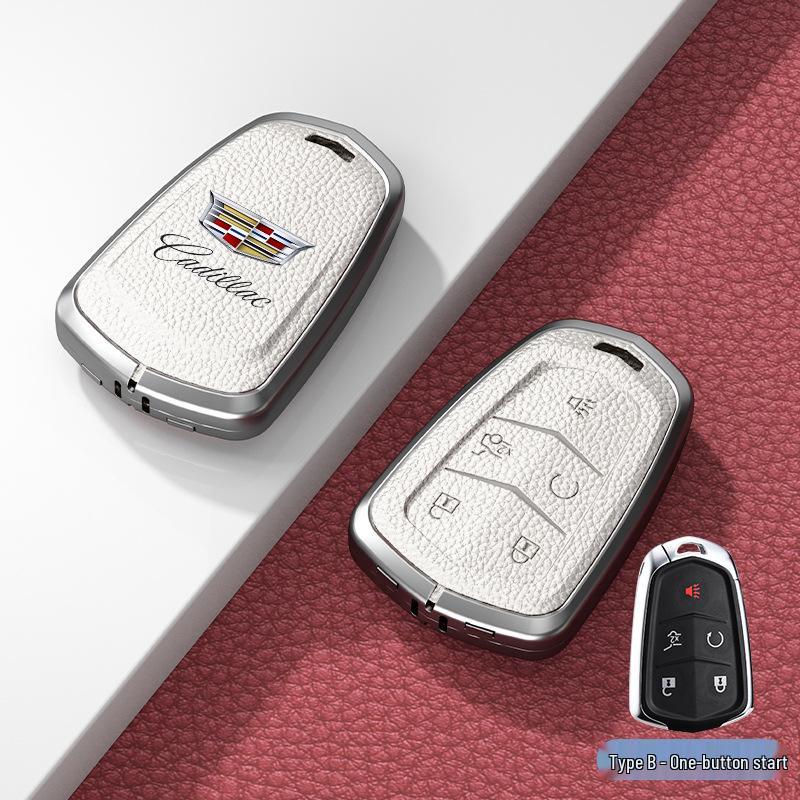 Lädernyckelskydd för Cadillac XT5/CT6/XT4/XTS och ATSL – Unisexdesign med spänne