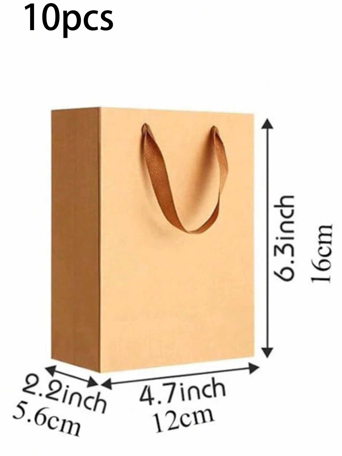 

10/20pcs Gift Bags Handled Paper Bags Goodie Bags With Cloth Handles Gift Wrap Bags Shopping Bags Merchandise Bags For Business. Other