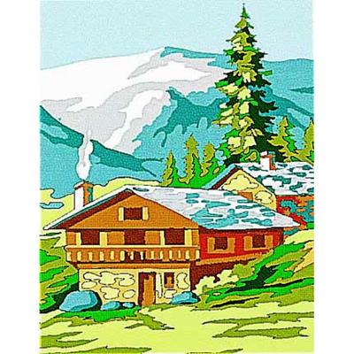 Canvas Kit Mountain Chalet 20x25 Cm