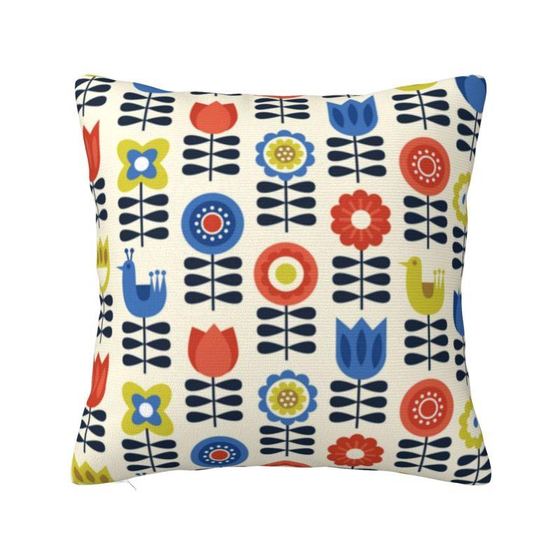 Custom Early Bird Granite Cushion Cover 40x40cm Orla Kiely Floral Velvet Cute Pillow Case Home Decoration