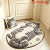 Non-Slip Home Decor Carpet Anti-fouling Cartoon Carpet Soft Cat-Shaped Area Rug  Living Rooms