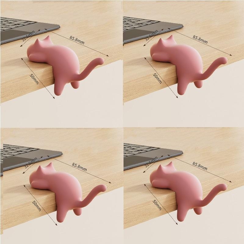 1/4 Stück Schreibtischhaken für Zuhause und Büro, tragbarer Katzen-Taschenhaken, Tischhaken, Organizer für Handtaschen, Rucksäcke und Reisetaschen