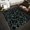 Camouflage-Muster Teppich in Dunkelgrün- und Schwarztönen Militärstil Design Teppich Geeignet für den Einsatz als rutschhemmend für Wohnzimmer und Schlafzimmer Sofas