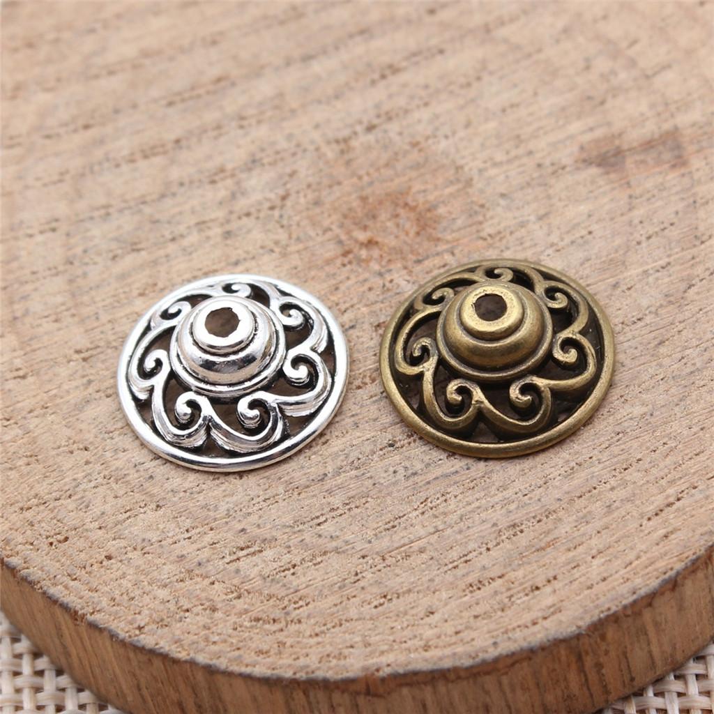 Textured Bead Cap Charms Dome Covers For Pearl And Gemscolor Jewelry Findings