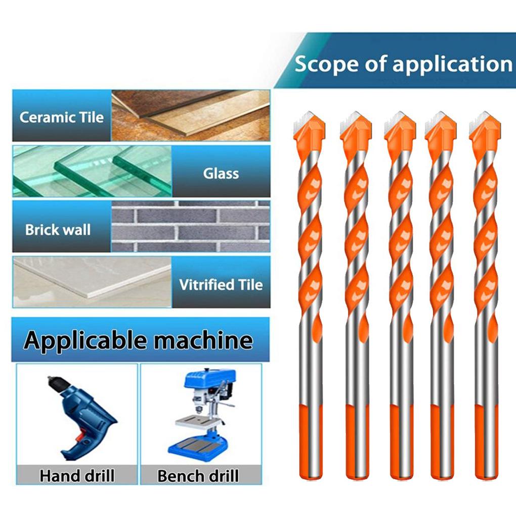 Glass Drill Bit Set Triangular Non-slip Ceramic Tile Punching Drilling Hole Openers Alloy Tile Punching Tools