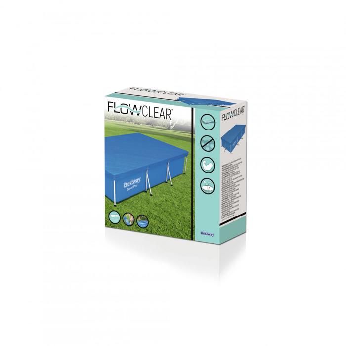 4-season Cover for Rectangular Frame Pool - Bestway Flowclear - 300x201cm - Blue