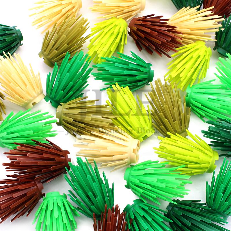 30 szt. Moc Roślina Kolczasty Krzew 2x2x4 Klocki 6064 Trawnik Ogrodowy DIY Klocki Kompatybilne z Kwiatami Drzewami Dżunglą Części Zabawki