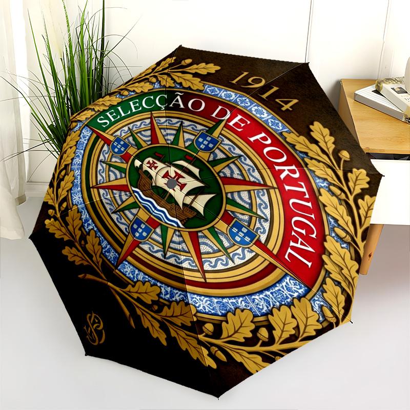 Portuguese Heritage Emblem Folding umbrella Umbrella durable Sun umbrella printing outdoor