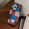 Personalized Retro Plaid Splicing for IPhone 16 Promax for Apple 17 Phone Case 15 Premium 14 Leather 13