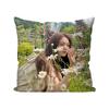 Koreanischer Star Lee Sung Kyung Kissenbezug Quadratisches Kissen Schlafzimmer Sofa Freizeit Komfort Kissen Wohnzimmer Heimdekoration 40X40