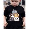 Boys 5 Kittens Print Crewneck Summer Casual