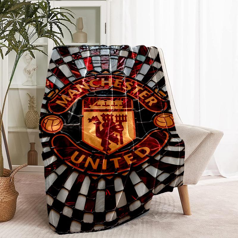 Manchester United F.C Print Blanket - Soft & Comfortable, for Bedroom, Travel, Sofa, Home Decoration - Birthday Christmas Gift for Friend