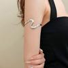 Minimalist Double-Layer Hollow Armlet: European & American Style, Exaggerated & Fashionable High-End Bracelet