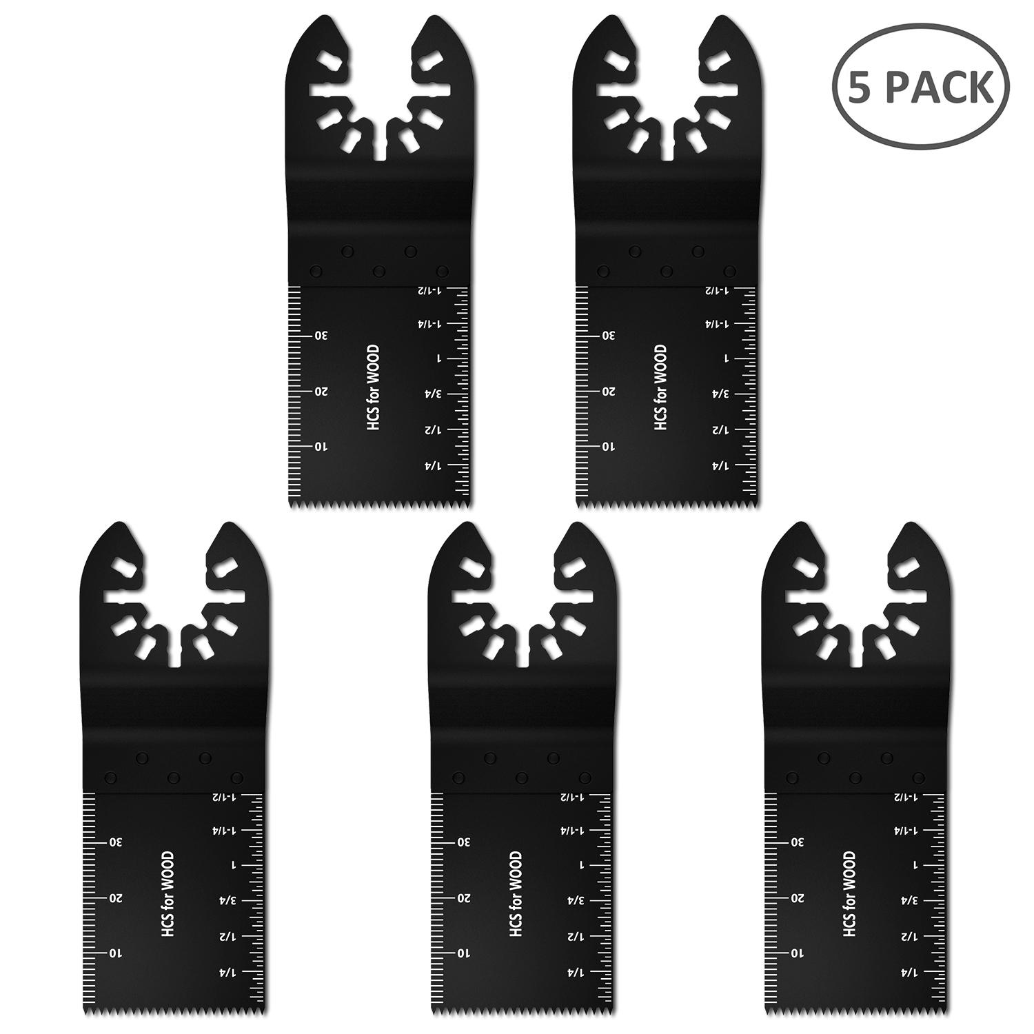 

5-60Pcs Universal Saw Blade Oscillating Multi Tool Blades Straight Scale Multi Tool Cutting Wood Saw Blades For Dremel Milwaukee