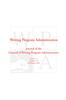The Wpa : Writing Program Administration 31.1-2 Book