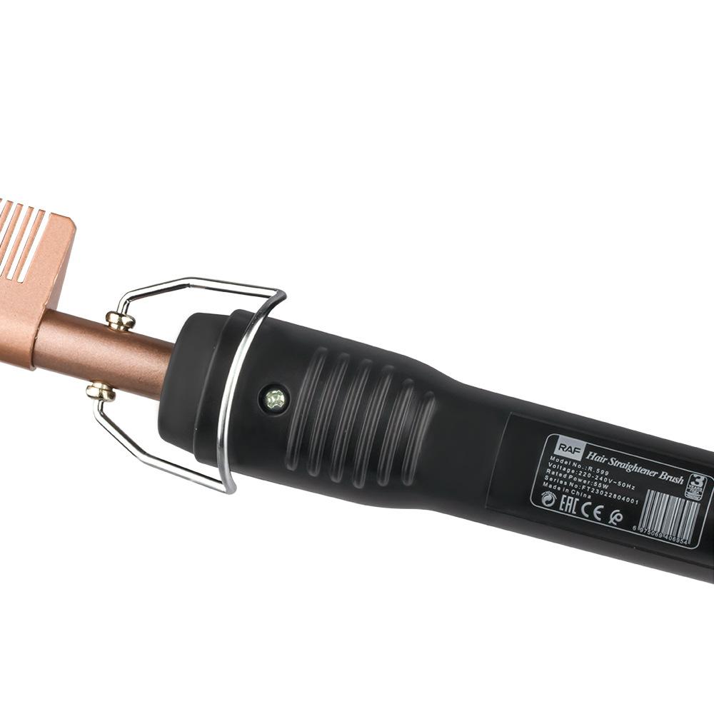 Electric Curling Comb, Household Hair Curling Iron, Dry And Wet Dual-Use Copper Comb, Multi-Functional Curling Straightening Comb