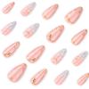 Almond Shape 3D Manicure False Nails - European & American Style