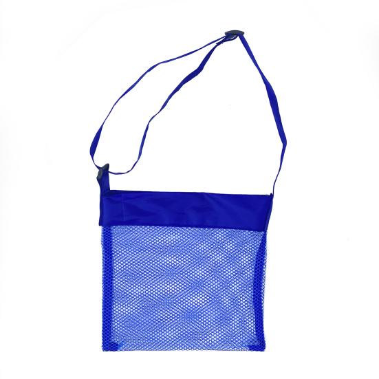 Kids Mesh Beach Bag with Adjustable Straps Seashell Collecting Sand Toy Storage for Boys Girls Breathable Quick-Dry Multi-Purpose Outdoor Bag