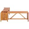 VidaXL Garden Bench and Planter Patio Bench Terrace Bench Outdoor Bench and Planter 117x117x40 Cm Solid Wood 46345