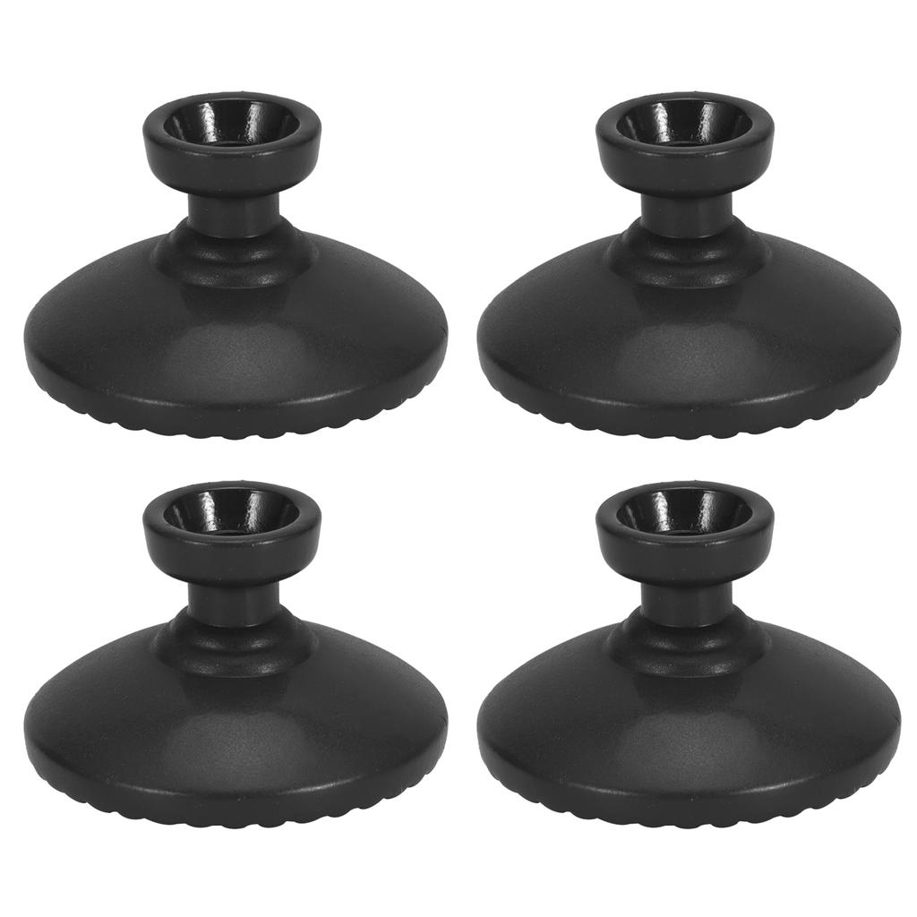 4 Sets Zinc Alloy Handle Single Hole Round Doorknob for Wardrobe Kitchen Cupboard388 Black