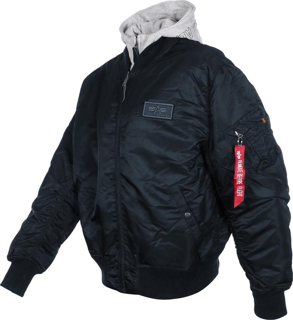 Winter Jacket Alpha Industries MA-1 D-Tec Hood Bomber Jacket (183110) Blue (183110-07)