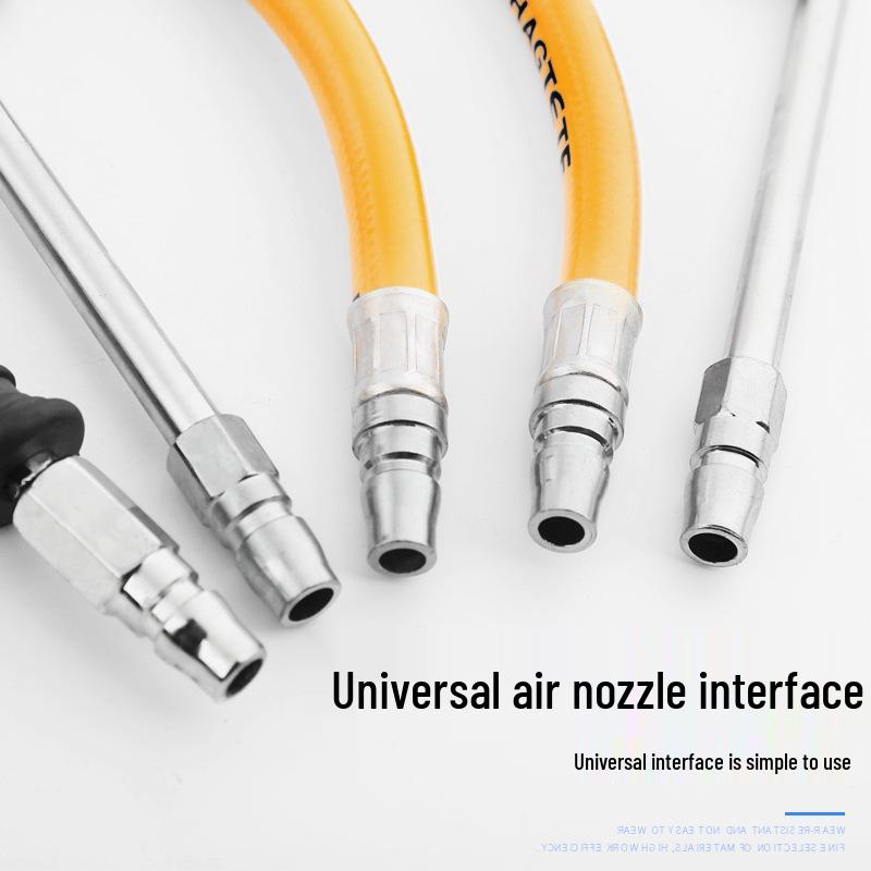 Tire Inflation Nozzle with Pressure Gauge for Car, Bicycle, and Motorcycle