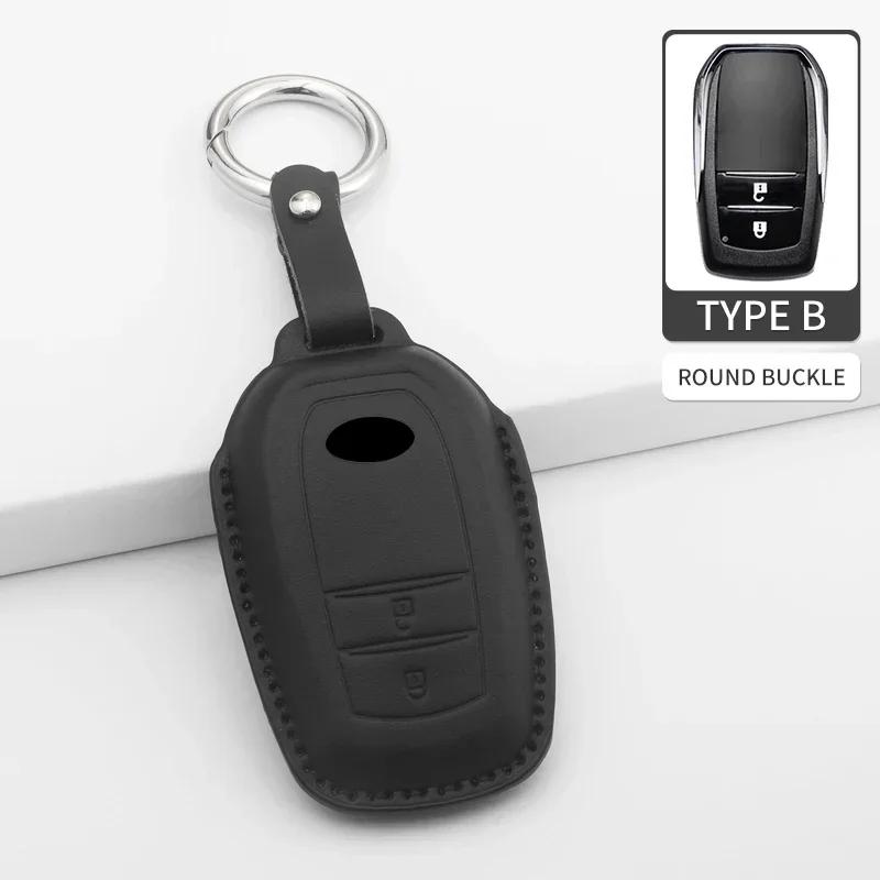 Car Key Case Cover for Toyota Land Cruiser 200 Prado Crown Yaris Cross CHR Fortuner Innova Camry Corolla Car Remote Key Bag