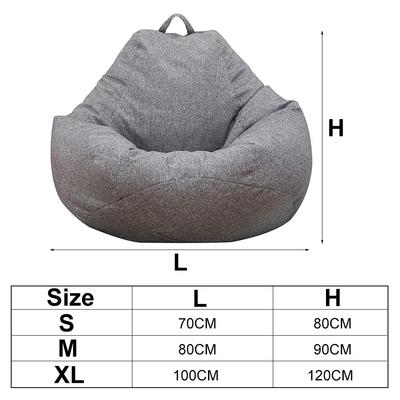 Große Sitzsack-Sofa-Abdeckung Bequemer Outdoor-Faul-Sitzsack-Sofa-Bezug ohne Füllung für Erwachsene Kinder Weiche Tatami-Stühle