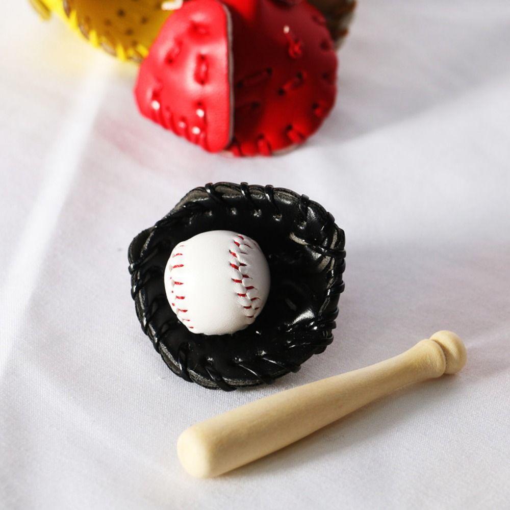 Multicolor Miniature Softball Set 1/6 1/12 Cake Topper NEW Doll Baseball Kits  Doll House