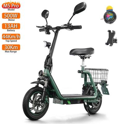 Electric Scooter Twofish M5 Pro 12" Tire 500W Motor With EU EEC Certification 48V 13Ah Dual Disc Brakes Max Range 30Km