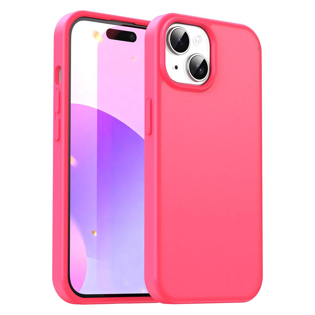 For iPhone 15 Plus/14 Plus Case Skin Touch Matte Anti Drop TPU PC Phone Back Cover