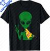 Cute Alien I Come In Peace Space Rave EDM Music Alien TShirt Graphic Tee Fashion Short Sleeve Novelty Unisex Shortsleev