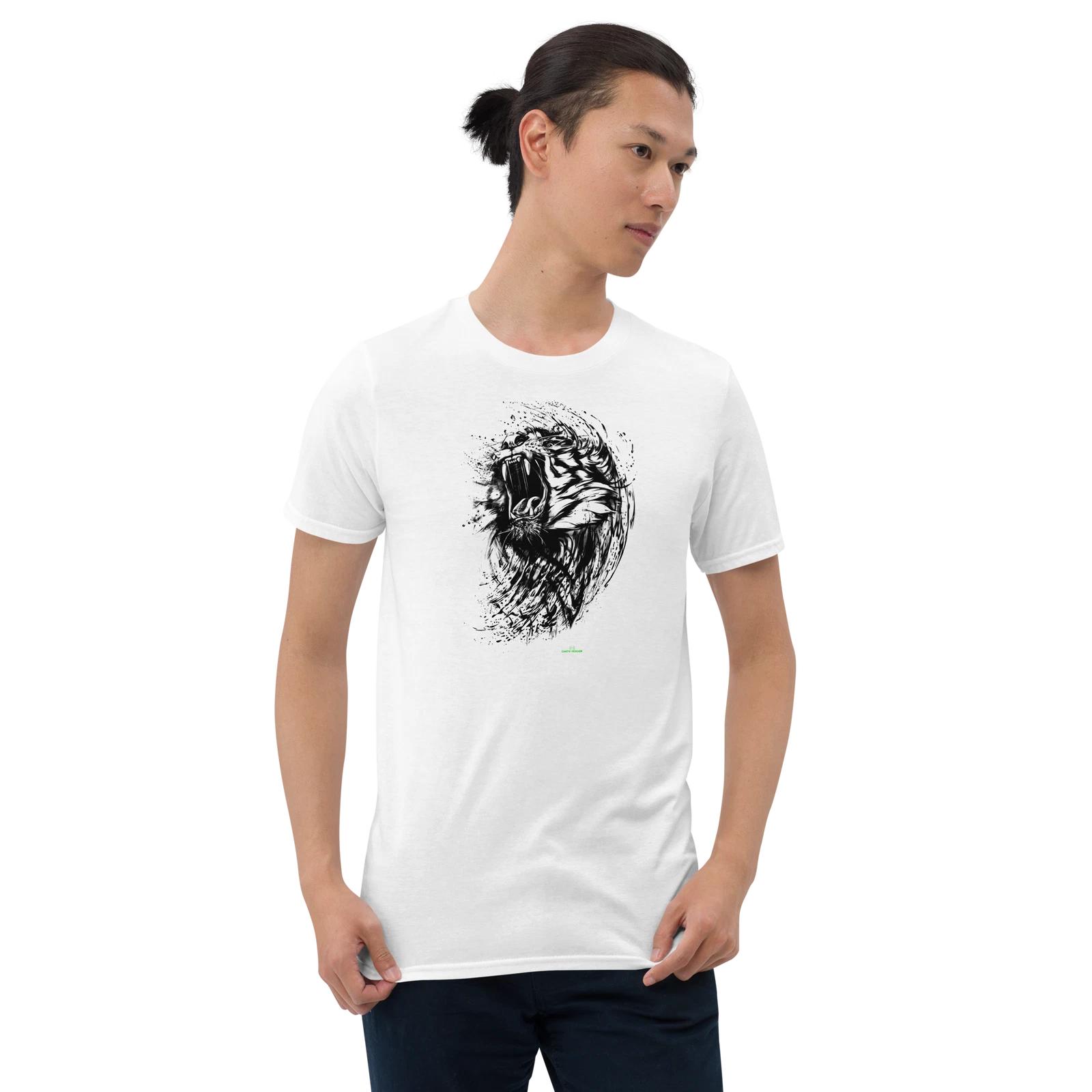 Roaring Tiger  on Front.  Wings  on Backside. Unisex T-Shirt 4XL